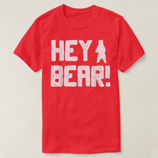 おいクマ！ハイキングおもしろいアウトドアブラックグリズリーベア Tシャツ (デザイン正面)