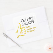 おいジャグオフ。これをステッカーに変えよう スクエアシール (封筒)