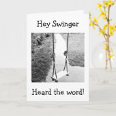 おいスウィンガー40の知らせを聞け！誕生日 カード (黄色い花)