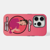 おいトレインレック！ピンクのグラデーション背景。 iPhoneケース (裏面横)