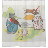 おいバイオリンの音と猫をディドル シャワーカーテン (正面)