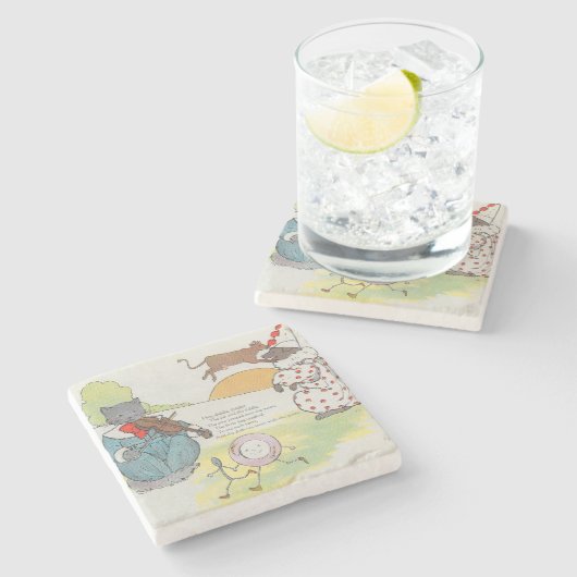 おいバイオリンの音と猫をディドル ストーンコースター (横)