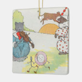 おいバイオリンの音と猫をディドル セラミックオーナメント (左)