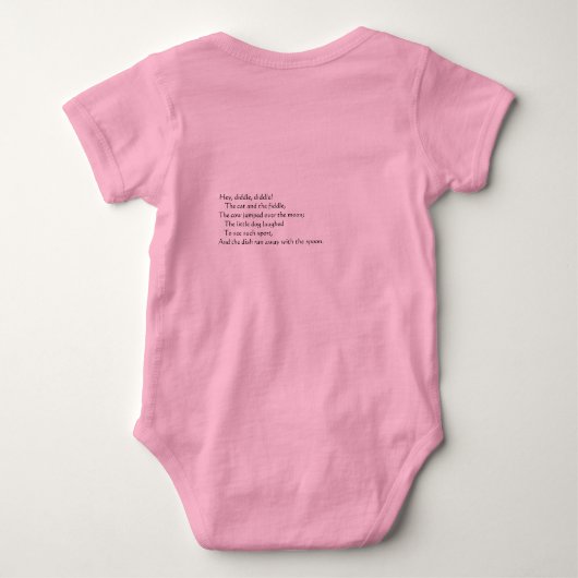 おいバイオリンの音と猫をディドル ベビーボディスーツ (裏面)