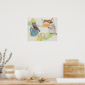 おいバイオリンの音と猫をディドル ポスター (キッチン)