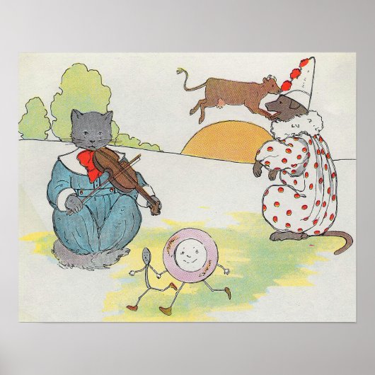 おいバイオリンの音と猫をディドル ポスター (正面)