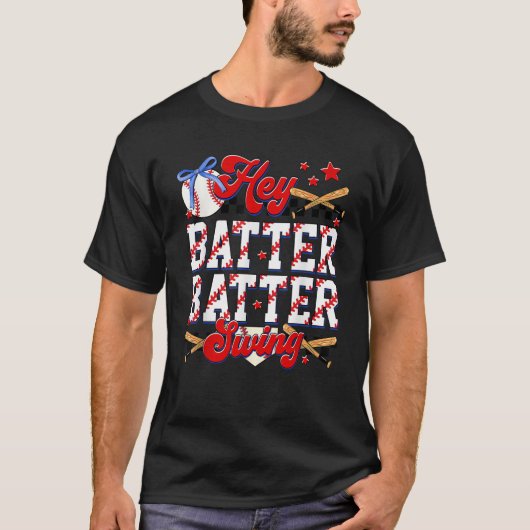 おいバッタースイング野球コケット弓ママ姉 Tシャツ (正面)