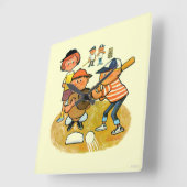 おいバッター！ スクエア壁時計 (傾斜)