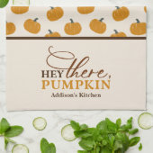 おいパーソナライズされたカボチャのエプロン キッチンタオル (折り畳み)