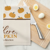 おいパーソナライズされたカボチャのエプロン キッチンタオル (四つ折り)