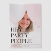 おいパーティーみんな！写真ファンシーグラード ベラム紙招待状 (正面)