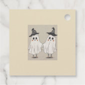 おいブハロウィーンかわいい子供へ招待状と任意 フェイバータグ (裏面)