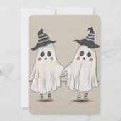 おいブハロウィーンかわいい子供へ招待状と任意 招待状 (裏面)