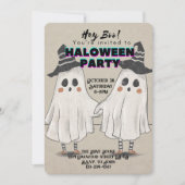 おいブハロウィーンかわいい子供へ招待状と任意 招待状 (正面)