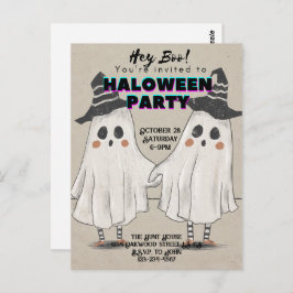 おいブー招待されましたハロウィーン葉書 ポストカード