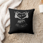 おいブー!ハッピーハローウィンスケルトンハンドハートクラス クッション (ブランケット)