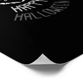 おいブー!ハッピーハローウィンスケルトンハンドハートクラス ポスター (角)