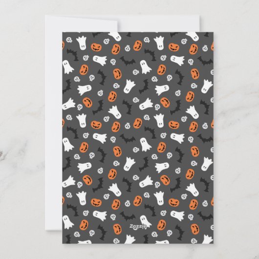 おいブー！ハロウィン不気味家族の写真 シーズンカード (裏面)