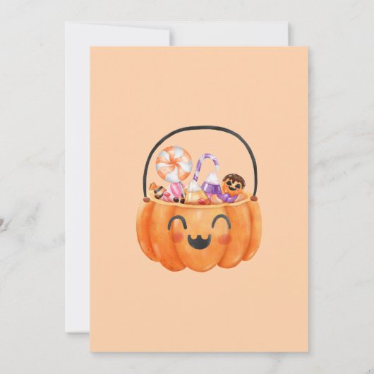 おいブー！ハロウィーン幽霊スポオクタキュラー誕生日 招待状 (裏面)