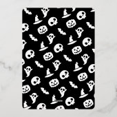 おいブー！ハロウィーン金ゴールドレタリング写真 箔シーズンカード (裏面)