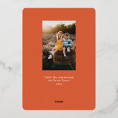 おいブー！ハロウィーン金ゴールドレタリング写真 箔シーズンカード (裏面)