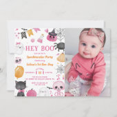 おいブー！ハロウィーン1st誕生日パーティー写真 招待状 (正面)