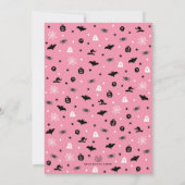 おいブー!ピンク薄紫ハロウィーン幽霊ガール誕生日 招待状 (裏面)