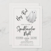 おいブー！ミニマルハローウィンパーティ招待状 招待状 (正面/裏面)