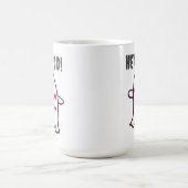 おいブー！幽霊で覆われたハート コーヒーマグカップ (中央)