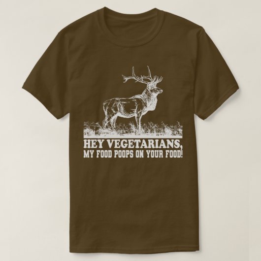 おいベジタリアン食ウンチお前の食べ物の上にクラシック Tシャツ (デザイン正面)