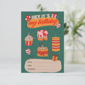 おい俺の誕生日誕生日招待状 サンキューカード (スタンド正面)