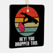 おい君この脳ミーム冗談おもしろいレトロ セラミックオーナメント (右)