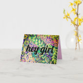 おい女の子おい カード (黄色い花)