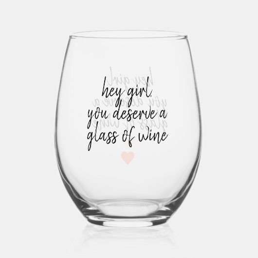 おい女の子お前はワインのグラスに値する引用文 ステムなしワイングラス (裏面)