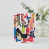 おい女の子は新しいペアが必要か?美しい靴! ポストカード (スタンド正面)