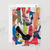 おい女の子は新しいペアが必要か?美しい靴! ポストカード (正面/裏面)