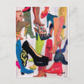 おい女の子は新しいペアが必要か？美しい靴！ ポストカード (正面)