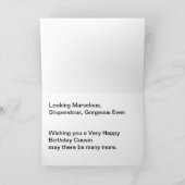 おい従兄弟、見たことがある – グリーティングカード (内部)