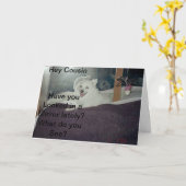 おい従兄弟、見たことがある – グリーティングカード (黄色い花)