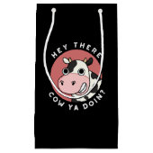 おい牛は動物のパおもしろいン・ダークBG スモールペーパーバッグ (正面)