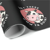 おい牛は動物のパおもしろいン・ダークBG ラッピングペーパー (ロールコーナー)