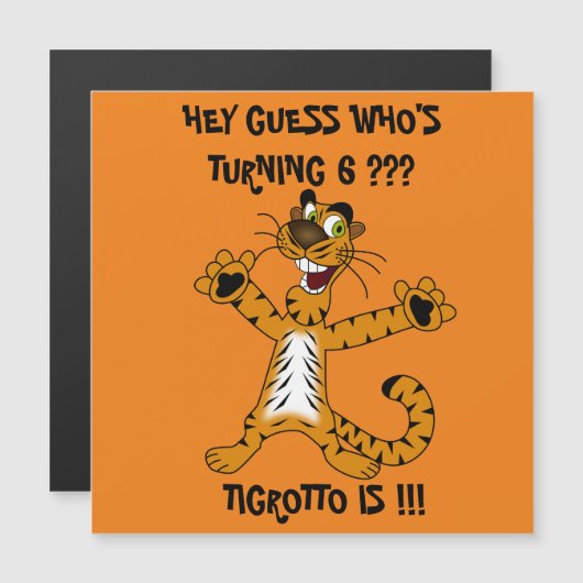 おい誰が6枚の磁気カードを回してるんだろうな マグネット招待状 (正面/裏面)