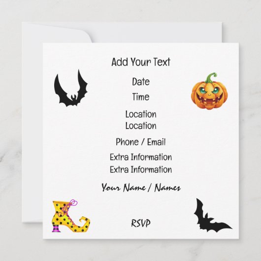 おい魔女！ 招待状 (裏面)