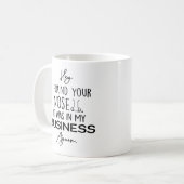 おい鼻を見つけたぞ。また俺の仕事だ コーヒーマグカップ (正面左)