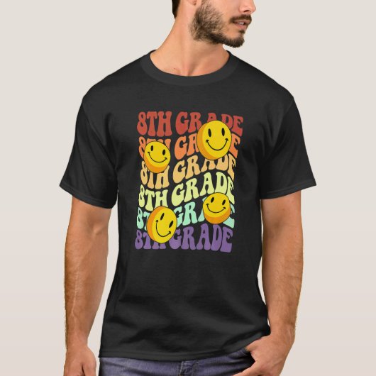 おい8年生8年生先生新学期レトロ Tシャツ (正面)