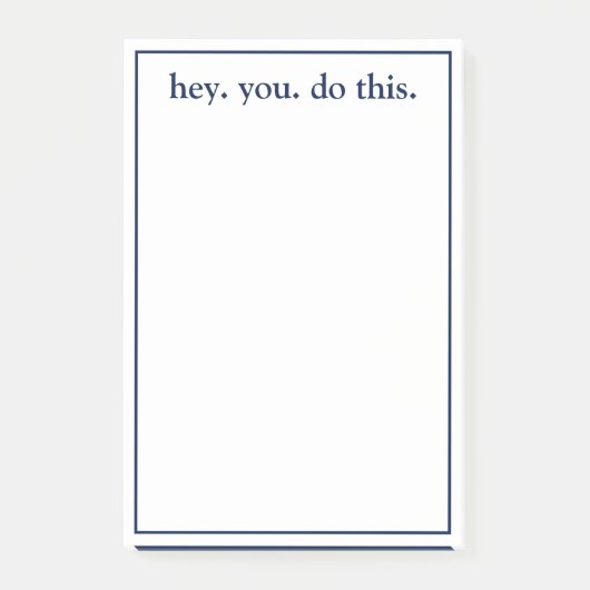 おい。あなた。これを実行します。 ポストイット (正面)