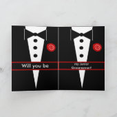 おい ジュニア groom's man カード（タキシード姿） 招待状 (内部)