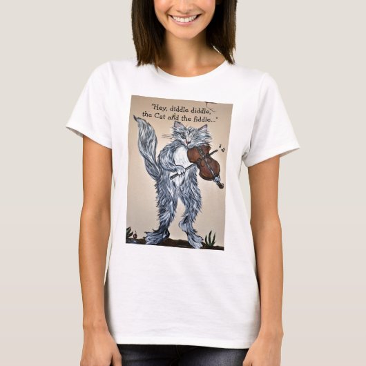 「おい、バイオリン弾き、バイオリン弾き、バイオリン弾き、バイオリン弾き」 Tシャツ (正面)