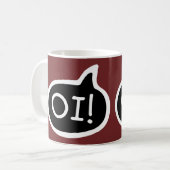 おい!ポルトガル語グリーティング、吹き出し コーヒーマグカップ (正面左)