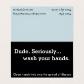 おい。マジで…手洗いリマインダーテントカード 名刺 (外部フラット)